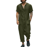 Solid Colour Romper Overalls